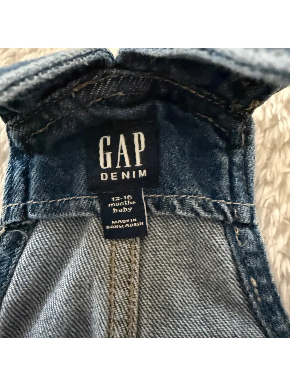 12-18m Bow Denim Gap Overalls